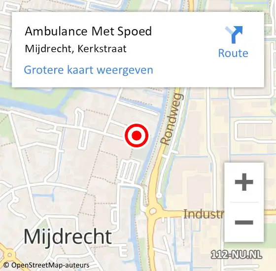 Locatie op kaart van de 112 melding: Ambulance Met Spoed Naar Mijdrecht, Kerkstraat op 17 december 2014 10:14