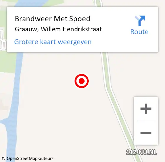 Locatie op kaart van de 112 melding: Brandweer Met Spoed Naar Graauw, Willem Hendrikstraat op 17 december 2014 20:16