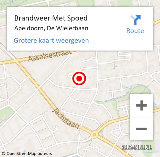 Locatie op kaart van de 112 melding: Brandweer Met Spoed Naar Apeldoorn, De Wielerbaan op 24 oktober 2013 18:11