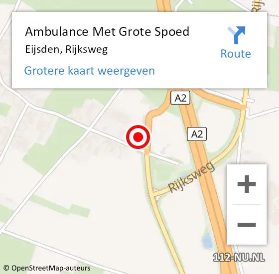 Locatie op kaart van de 112 melding: Ambulance Met Grote Spoed Naar Eijsden, Rijksweg op 19 december 2014 07:43