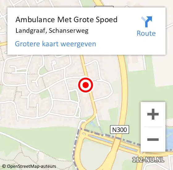 Locatie op kaart van de 112 melding: Ambulance Met Grote Spoed Naar Landgraaf, Schanserweg op 19 december 2014 14:10