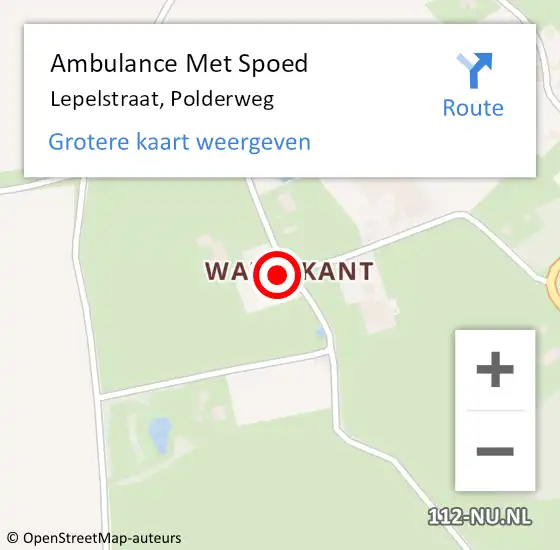 Locatie op kaart van de 112 melding: Ambulance Met Spoed Naar Lepelstraat, Polderweg op 19 december 2014 19:09