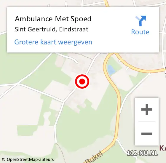 Locatie op kaart van de 112 melding: Ambulance Met Spoed Naar Sint Geertruid, Eindstraat op 24 oktober 2013 20:38