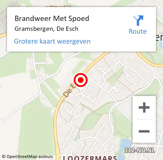 Locatie op kaart van de 112 melding: Brandweer Met Spoed Naar Gramsbergen, De Esch op 20 december 2014 00:55