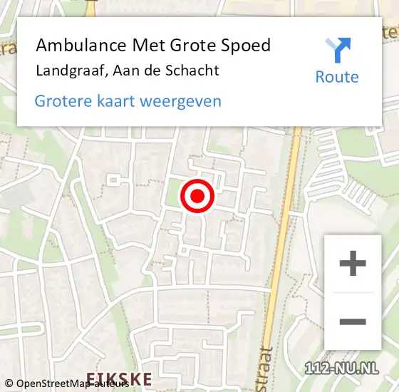 Locatie op kaart van de 112 melding: Ambulance Met Grote Spoed Naar Landgraaf, Aan de Schacht op 20 december 2014 12:28