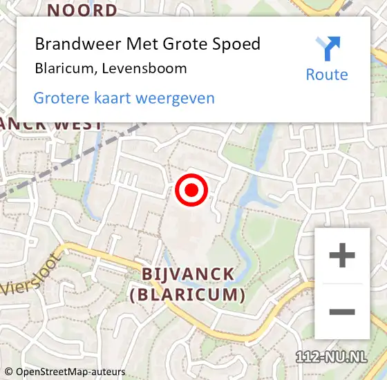 Locatie op kaart van de 112 melding: Brandweer Met Grote Spoed Naar Blaricum, Levensboom op 24 oktober 2013 22:44