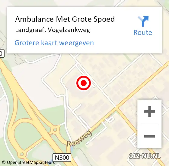 Locatie op kaart van de 112 melding: Ambulance Met Grote Spoed Naar Landgraaf, Vogelzankweg op 21 december 2014 04:30