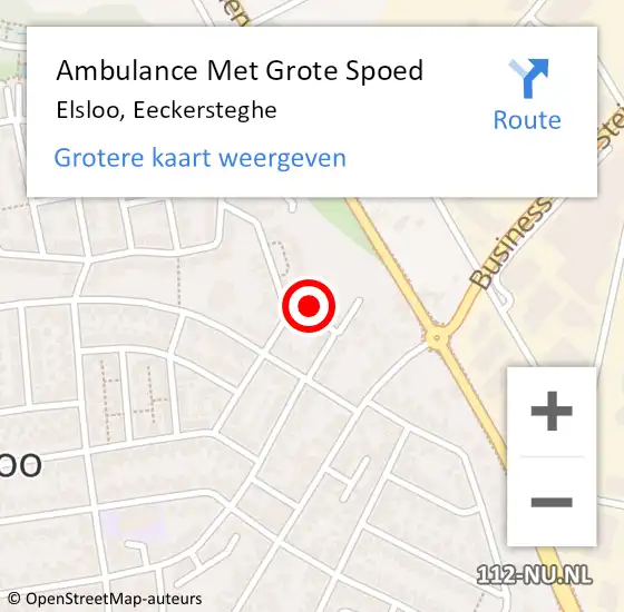 Locatie op kaart van de 112 melding: Ambulance Met Grote Spoed Naar Elsloo, Eeckersteghe op 21 december 2014 09:28