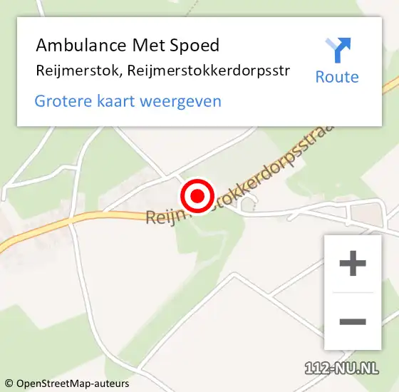 Locatie op kaart van de 112 melding: Ambulance Met Spoed Naar Reijmerstok, Reijmerstokkerdorpsstr op 22 december 2014 01:02