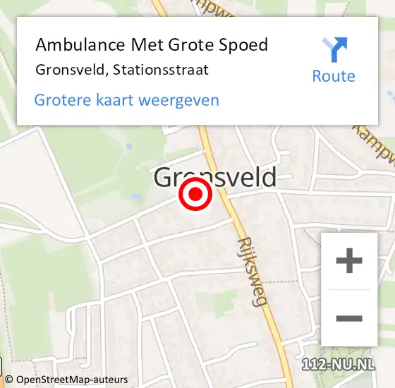 Locatie op kaart van de 112 melding: Ambulance Met Grote Spoed Naar Gronsveld, Stationsstraat op 22 december 2014 01:54