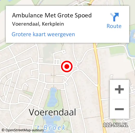 Locatie op kaart van de 112 melding: Ambulance Met Grote Spoed Naar Voerendaal, Kerkplein op 22 december 2014 08:07