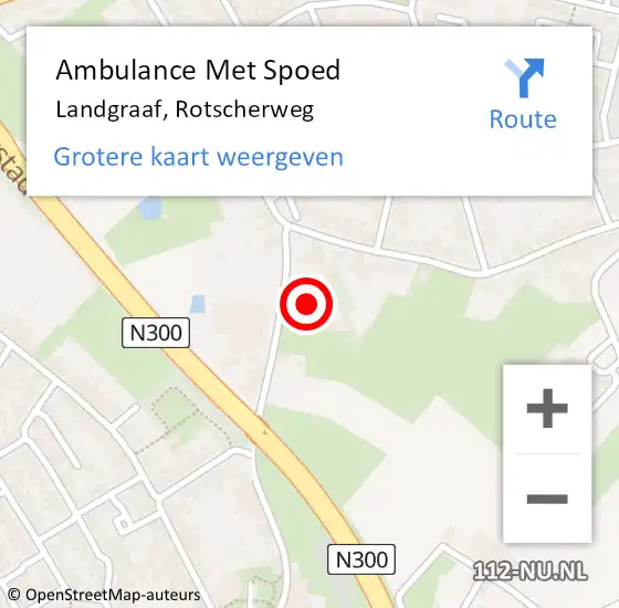 Locatie op kaart van de 112 melding: Ambulance Met Spoed Naar Landgraaf, Rotscherweg op 22 december 2014 14:08