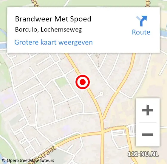 Locatie op kaart van de 112 melding: Brandweer Met Spoed Naar Borculo, Lochemseweg op 22 december 2014 22:36