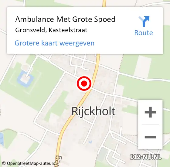 Locatie op kaart van de 112 melding: Ambulance Met Grote Spoed Naar Gronsveld, Kasteelstraat op 22 december 2014 23:59