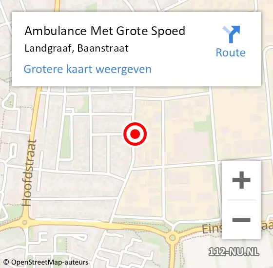 Locatie op kaart van de 112 melding: Ambulance Met Grote Spoed Naar Landgraaf, Baanstraat op 24 december 2014 08:53