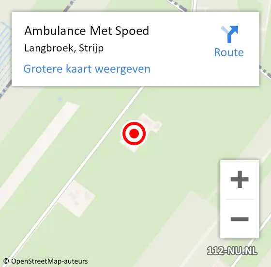 Locatie op kaart van de 112 melding: Ambulance Met Spoed Naar Langbroek, Strijp op 24 december 2014 10:26