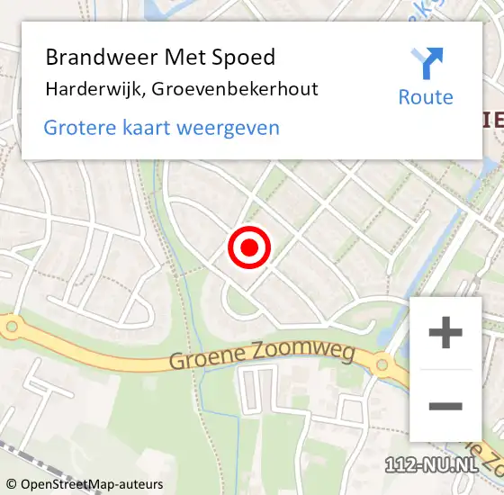 Locatie op kaart van de 112 melding: Brandweer Met Spoed Naar Harderwijk, Groevenbekerhout op 24 december 2014 12:02