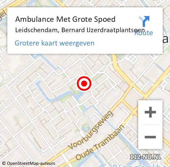 Locatie op kaart van de 112 melding: Ambulance Met Grote Spoed Naar Leidschendam, Bernard IJzerdraatplantsoen op 25 december 2014 00:18