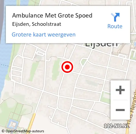 Locatie op kaart van de 112 melding: Ambulance Met Grote Spoed Naar Eijsden, Schoolstraat op 25 december 2014 02:07