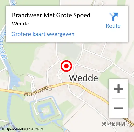 Locatie op kaart van de 112 melding: Brandweer Met Grote Spoed Naar Wedde op 25 december 2014 19:26