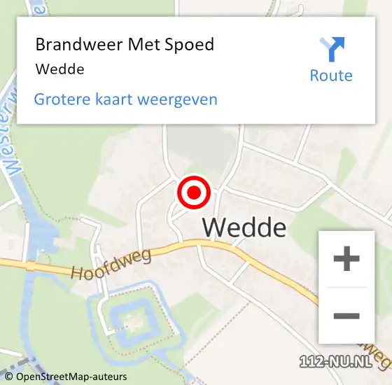 Locatie op kaart van de 112 melding: Brandweer Met Spoed Naar Wedde op 25 december 2014 21:26