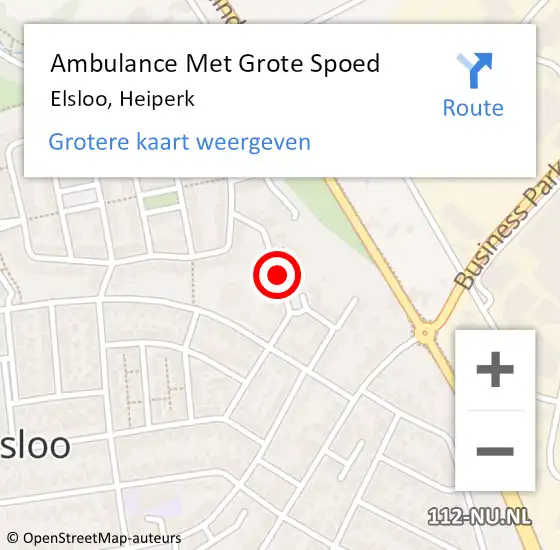 Locatie op kaart van de 112 melding: Ambulance Met Grote Spoed Naar Elsloo, Heiperk op 26 december 2014 12:51