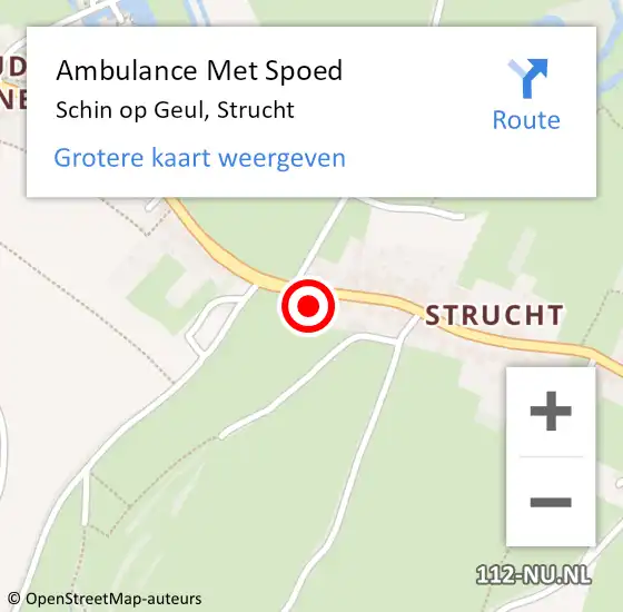 Locatie op kaart van de 112 melding: Ambulance Met Spoed Naar Schin op Geul, Strucht op 26 december 2014 15:40