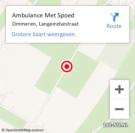 Locatie op kaart van de 112 melding: Ambulance Met Spoed Naar Ommeren, Langeindsestraat op 26 december 2014 21:57