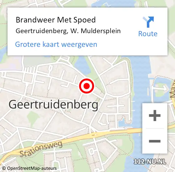 Locatie op kaart van de 112 melding: Brandweer Met Spoed Naar Geertruidenberg, W. Muldersplein op 27 december 2014 10:45