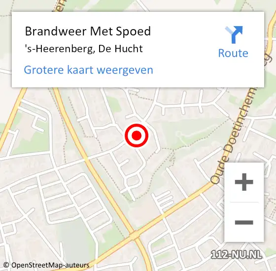 Locatie op kaart van de 112 melding: Brandweer Met Spoed Naar 's-Heerenberg, De Hucht op 27 december 2014 12:21