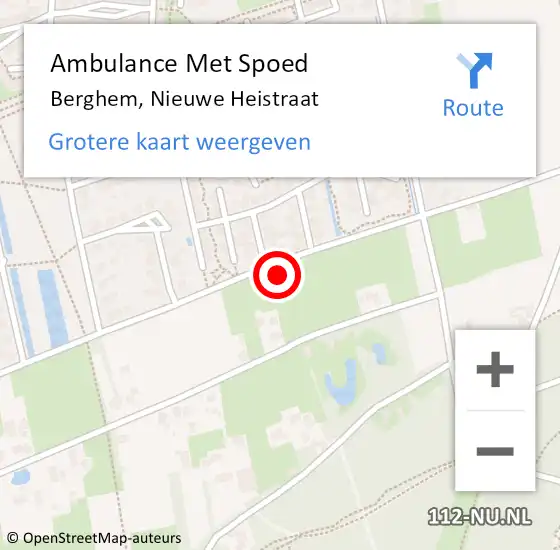 Locatie op kaart van de 112 melding: Ambulance Met Spoed Naar Berghem, Nieuwe Heistraat op 27 december 2014 17:34