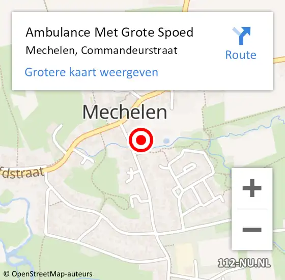 Locatie op kaart van de 112 melding: Ambulance Met Grote Spoed Naar Mechelen, Commandeurstraat op 28 december 2014 02:47