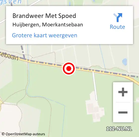 Locatie op kaart van de 112 melding: Brandweer Met Spoed Naar Huijbergen, Moerkantsebaan op 28 december 2014 13:47