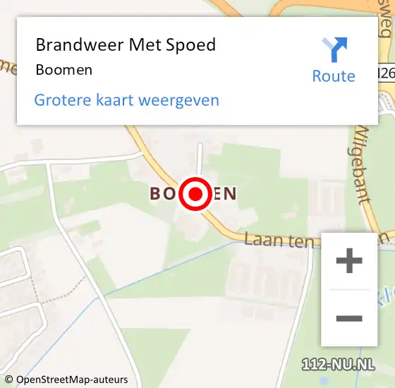 Locatie op kaart van de 112 melding: Brandweer Met Spoed Naar Boomen op 29 december 2014 07:01