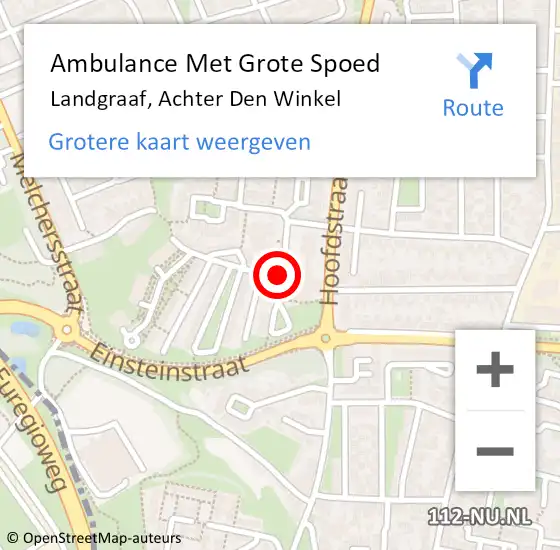 Locatie op kaart van de 112 melding: Ambulance Met Grote Spoed Naar Landgraaf, Achter Den Winkel op 29 december 2014 10:54