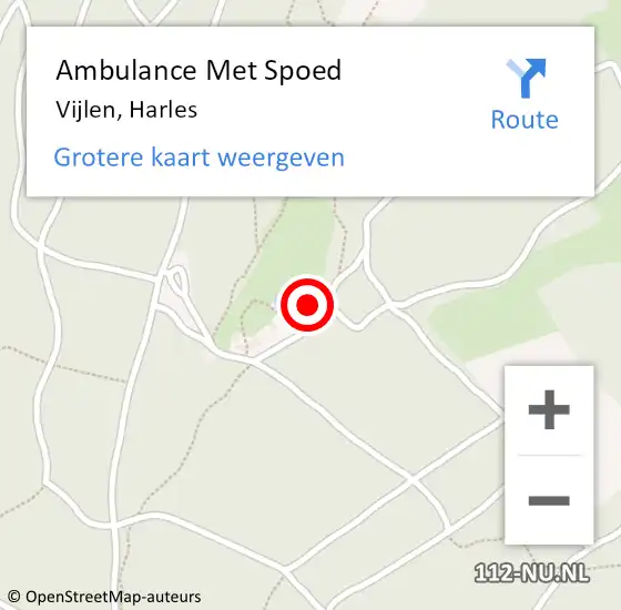 Locatie op kaart van de 112 melding: Ambulance Met Spoed Naar Vijlen, Harles op 29 december 2014 17:34