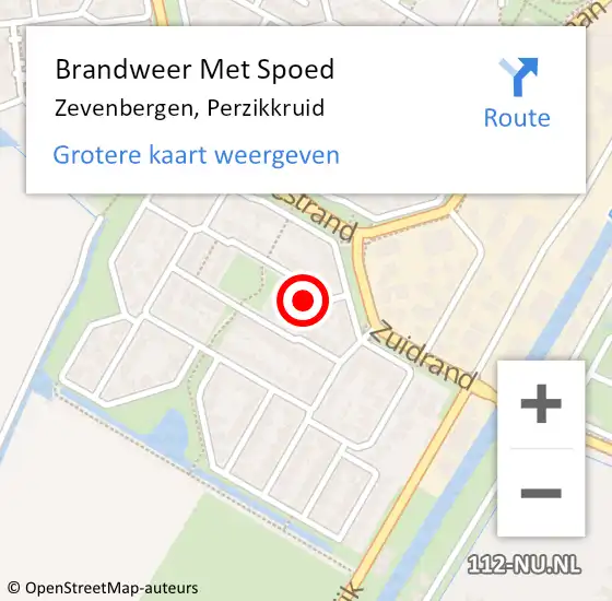 Locatie op kaart van de 112 melding: Brandweer Met Spoed Naar Zevenbergen, Perzikkruid op 30 december 2014 20:42