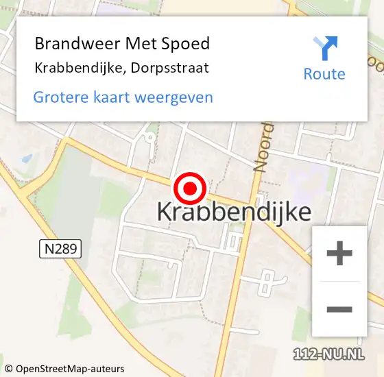 Locatie op kaart van de 112 melding: Brandweer Met Spoed Naar Krabbendijke, Dorpsstraat op 30 december 2014 21:03