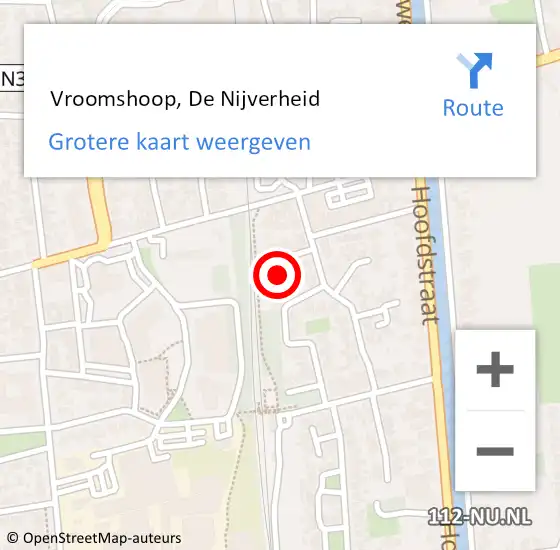 Locatie op kaart van de 112 melding:  Vroomshoop, De Nijverheid op 30 december 2014 23:59