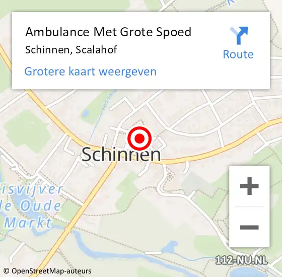 Locatie op kaart van de 112 melding: Ambulance Met Grote Spoed Naar Schinnen, Scalahof op 31 december 2014 00:18