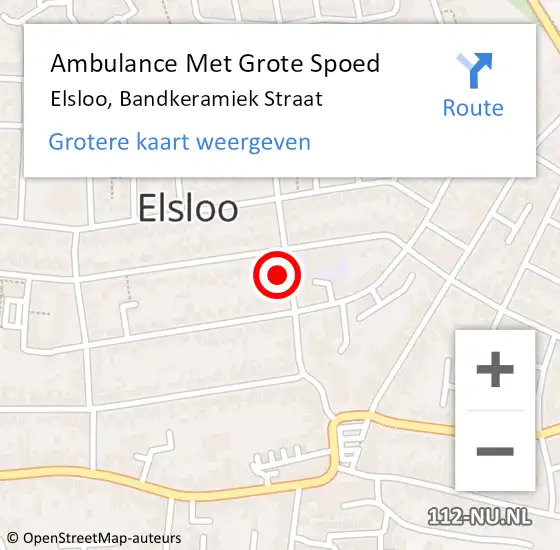 Locatie op kaart van de 112 melding: Ambulance Met Grote Spoed Naar Elsloo, Bandkeramiek Straat op 31 december 2014 06:11