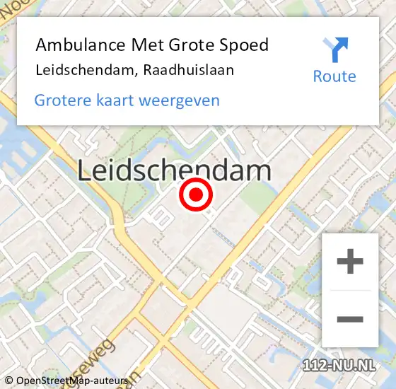 Locatie op kaart van de 112 melding: Ambulance Met Grote Spoed Naar Leidschendam, Raadhuislaan op 31 december 2014 07:39