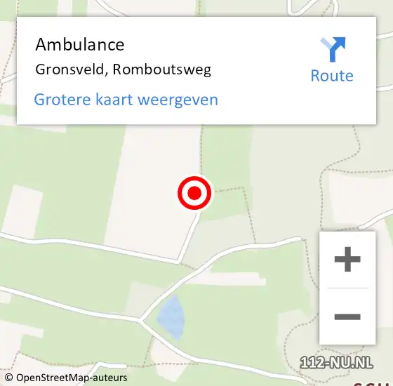 Locatie op kaart van de 112 melding: Ambulance Gronsveld, Romboutsweg op 31 december 2014 08:01