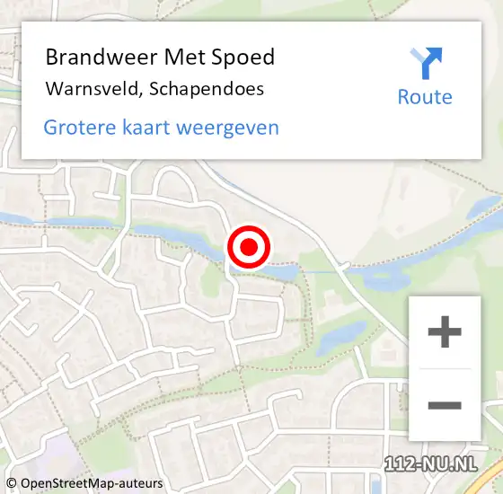 Locatie op kaart van de 112 melding: Brandweer Met Spoed Naar Warnsveld, Schapendoes op 31 december 2014 14:03