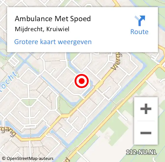 Locatie op kaart van de 112 melding: Ambulance Met Spoed Naar Mijdrecht, Kruiwiel op 31 december 2014 14:11