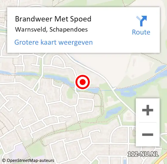 Locatie op kaart van de 112 melding: Brandweer Met Spoed Naar Warnsveld, Schapendoes op 31 december 2014 14:27