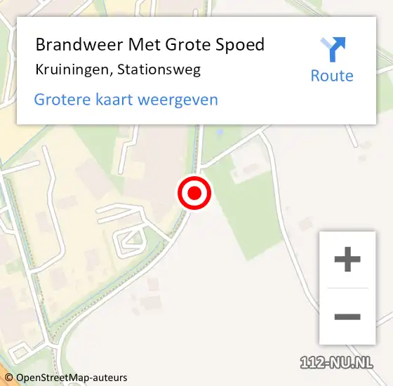 Locatie op kaart van de 112 melding: Brandweer Met Grote Spoed Naar Kruiningen, Stationsweg op 31 december 2014 19:02