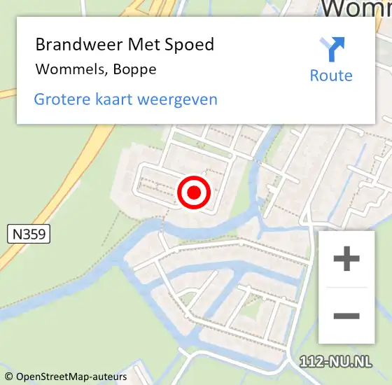 Locatie op kaart van de 112 melding: Brandweer Met Spoed Naar Wommels, Boppe op 31 december 2014 19:36