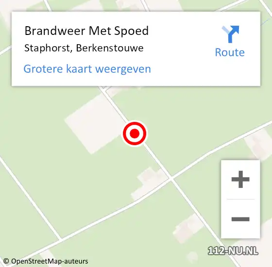 Locatie op kaart van de 112 melding: Brandweer Met Spoed Naar Staphorst, Berkenstouwe op 31 december 2014 20:43