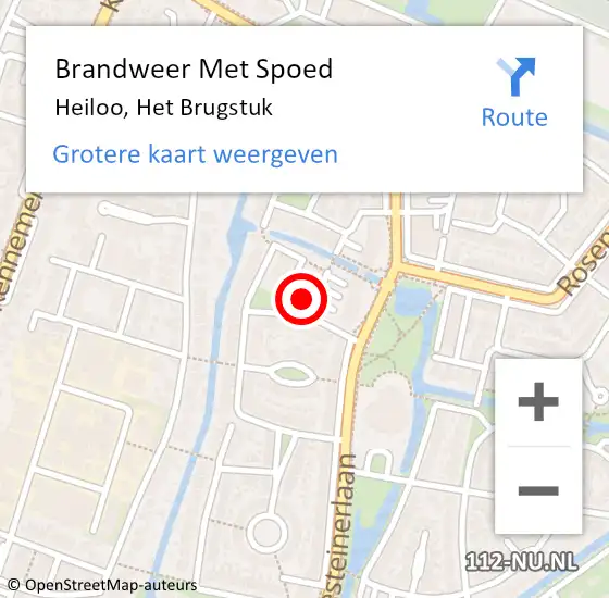 Locatie op kaart van de 112 melding: Brandweer Met Spoed Naar Heiloo, Het Brugstuk op 31 december 2014 21:13